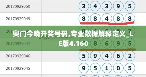 奥门今晚开奖号码,专业数据解释定义_LE版4.160