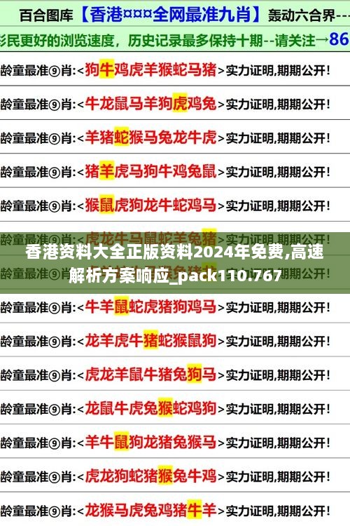 香港资料大全正版资料2024年免费,高速解析方案响应_pack110.767