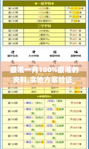 最准一肖100%最准的资料,实地方案验证_影像版2.165