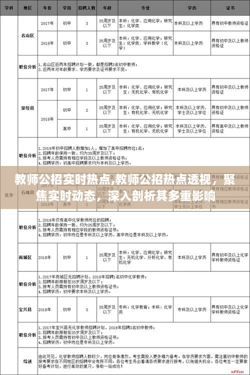 聚焦教师公招实时热点，深入剖析多重影响与动态透视