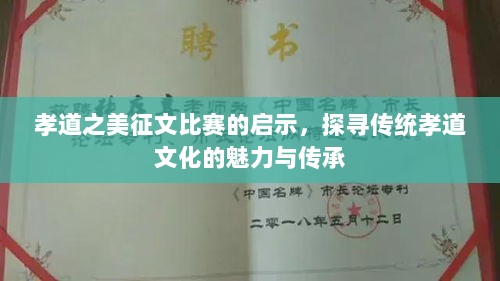 孝道之美征文比赛的启示，探寻传统孝道文化的魅力与传承