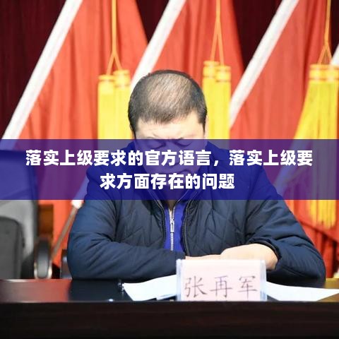 落实上级要求的官方语言，落实上级要求方面存在的问题 