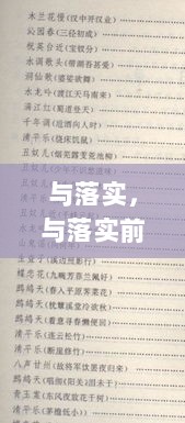 与落实，与落实前面搭配的词 