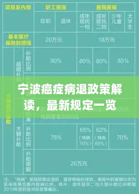 宁波癌症病退政策解读，最新规定一览