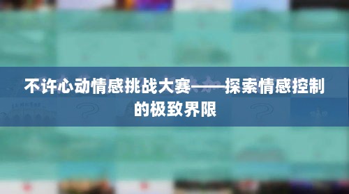 不许心动情感挑战大赛——探索情感控制的极致界限