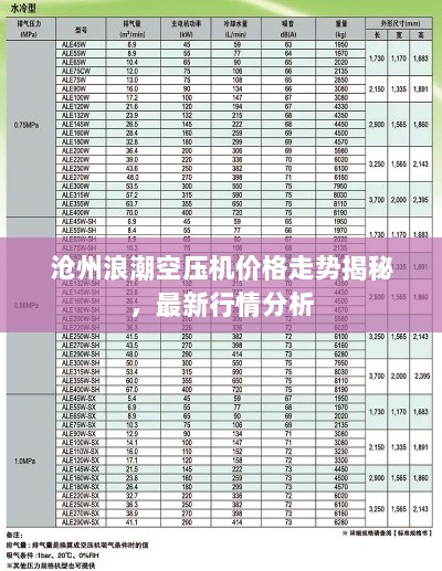 沧州浪潮空压机价格走势揭秘，最新行情分析