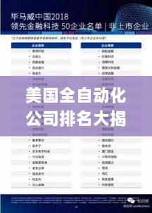 美国全自动化公司排名大揭秘，引领智能科技的巨头榜单！