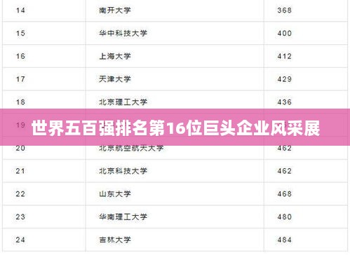 世界五百强排名第16位巨头企业风采展