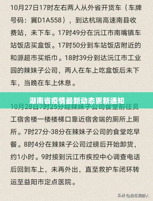 湖南省疫情最新动态更新通知