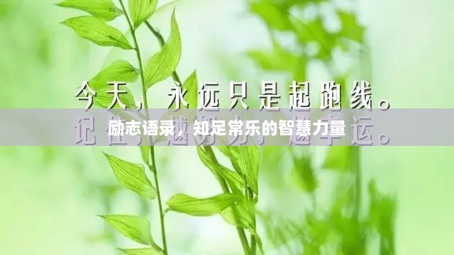 励志语录，知足常乐的智慧力量