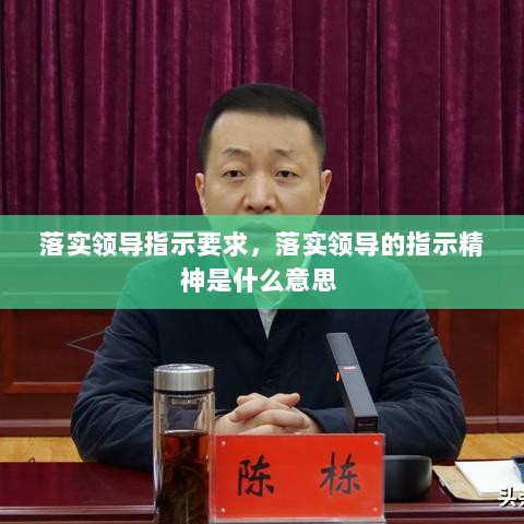 落实领导指示要求，落实领导的指示精神是什么意思 