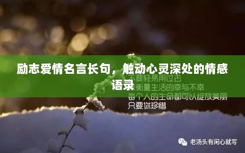 励志爱情名言长句，触动心灵深处的情感语录