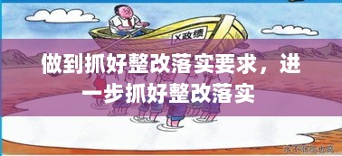 做到抓好整改落实要求，进一步抓好整改落实 